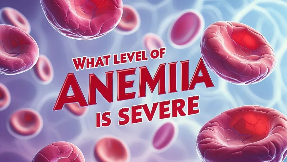 What level of anemia is severe?